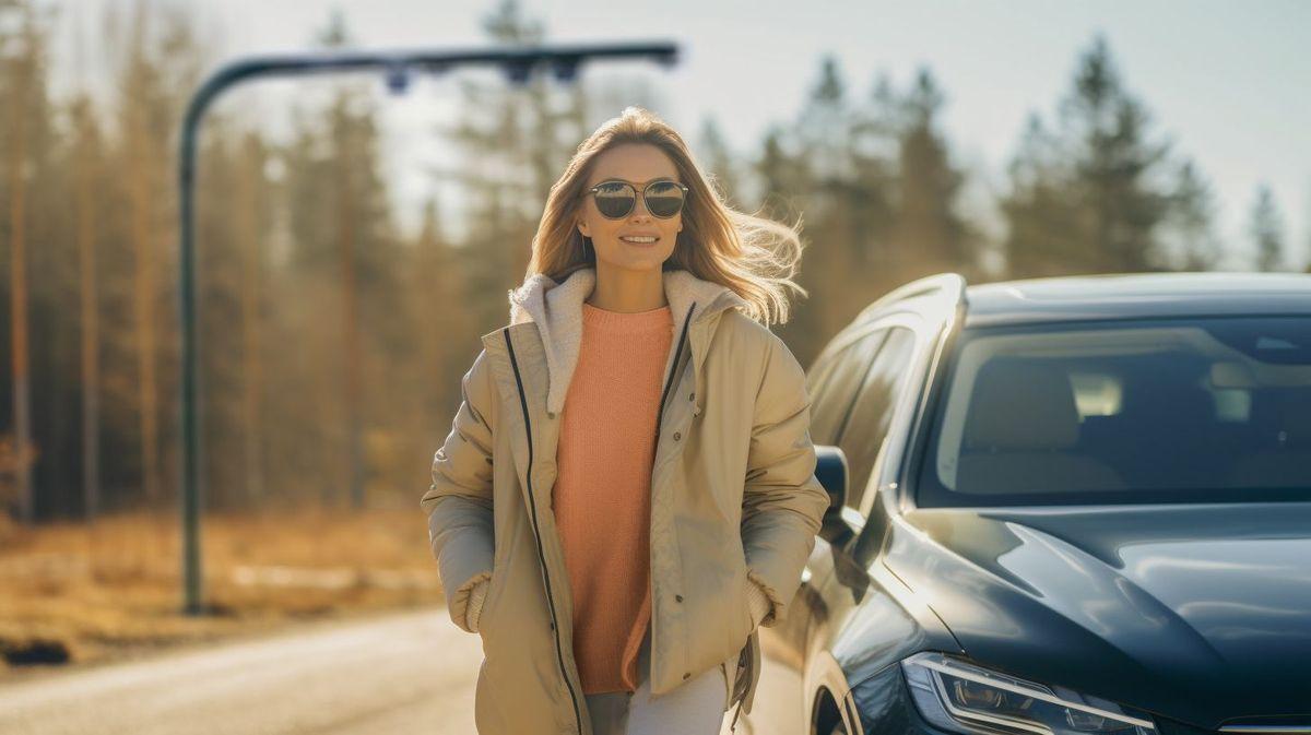 Woman in front of car and tool both (AI Generated)